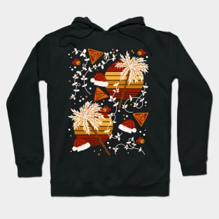 Tropical Australian Hawaiian Island Christmas Palm Tree Hoodie